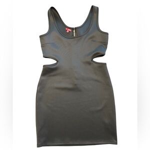 Vintage Y2K dead-stock black BONGO edgy sexy mini dress with side cutouts NWT LG